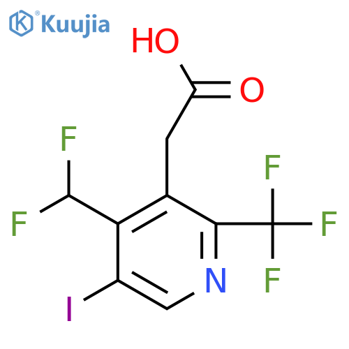 4-(Difluoromethyl)-5-iodo-2-(trifluoromethyl)pyridine-3-acetic acid structure