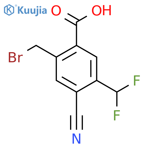 2-Bromomethyl-4-cyano-5-(difluoromethyl)benzoic acid structure