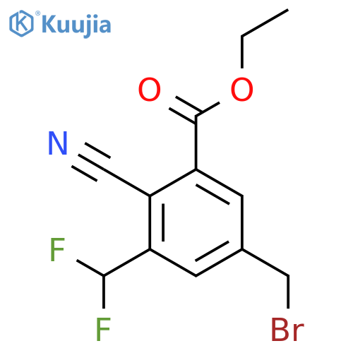 Ethyl 5-bromomethyl-2-cyano-3-(difluoromethyl)benzoate structure