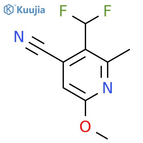 4-Cyano-3-(difluoromethyl)-6-methoxy-2-methylpyridine structure