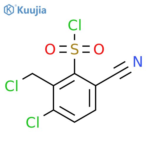 3-Chloro-2-chloromethyl-6-cyanobenzenesulfonyl chloride structure