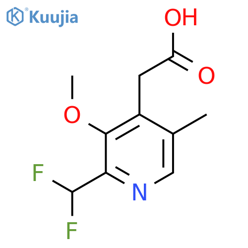 2-(Difluoromethyl)-3-methoxy-5-methylpyridine-4-acetic acid structure