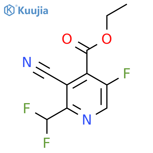 Ethyl 3-cyano-2-(difluoromethyl)-5-fluoropyridine-4-carboxylate structure