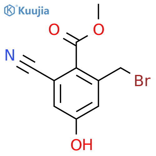 Methyl 2-bromomethyl-6-cyano-4-hydroxybenzoate structure