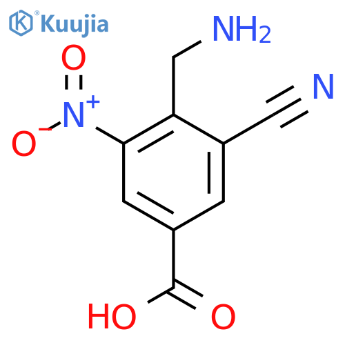 4-Aminomethyl-3-cyano-5-nitrobenzoic acid structure