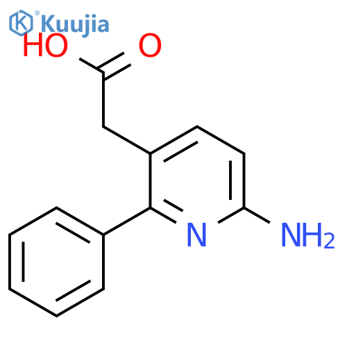 6-Amino-2-phenylpyridine-3-acetic acid structure