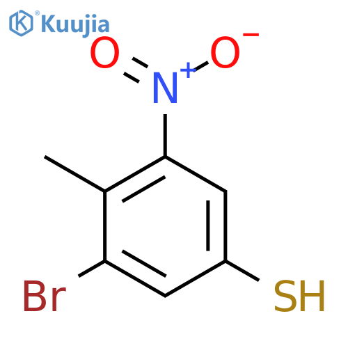 3-Bromo-4-methyl-5-nitrothiophenol structure