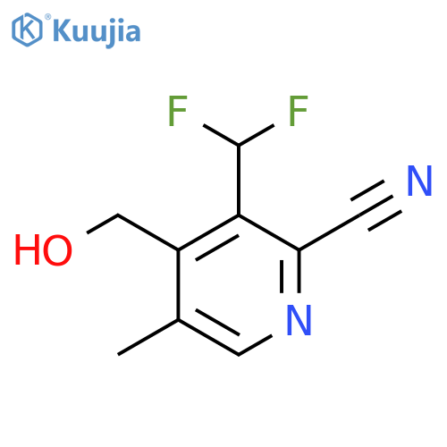 2-Cyano-3-(difluoromethyl)-5-methylpyridine-4-methanol structure