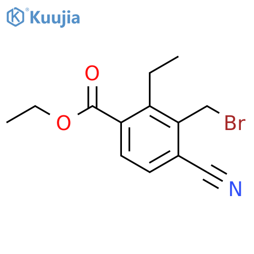 Ethyl 3-bromomethyl-4-cyano-2-ethylbenzoate structure