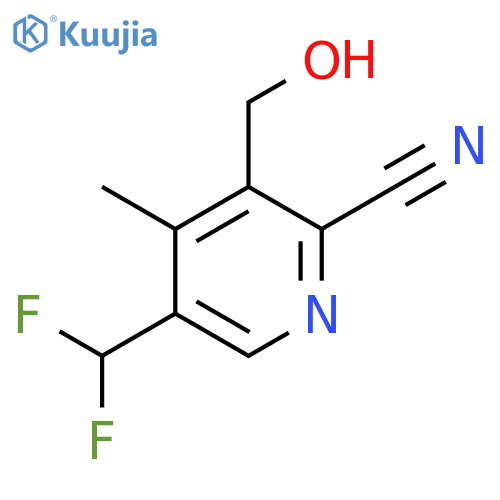2-Cyano-5-(difluoromethyl)-4-methylpyridine-3-methanol structure