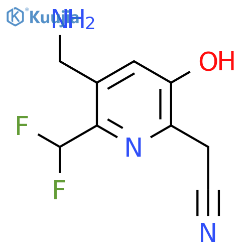 3-(Aminomethyl)-2-(difluoromethyl)-5-hydroxypyridine-6-acetonitrile structure