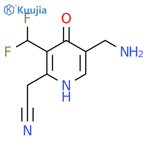 5-(Aminomethyl)-3-(difluoromethyl)-4-hydroxypyridine-2-acetonitrile structure