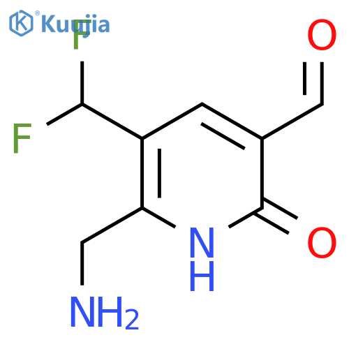 2-(Aminomethyl)-3-(difluoromethyl)-6-hydroxypyridine-5-carboxaldehyde structure