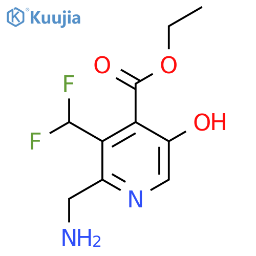 Ethyl 2-(aminomethyl)-3-(difluoromethyl)-5-hydroxypyridine-4-carboxylate structure
