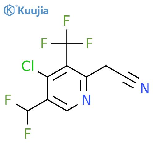 4-Chloro-5-(difluoromethyl)-3-(trifluoromethyl)pyridine-2-acetonitrile structure
