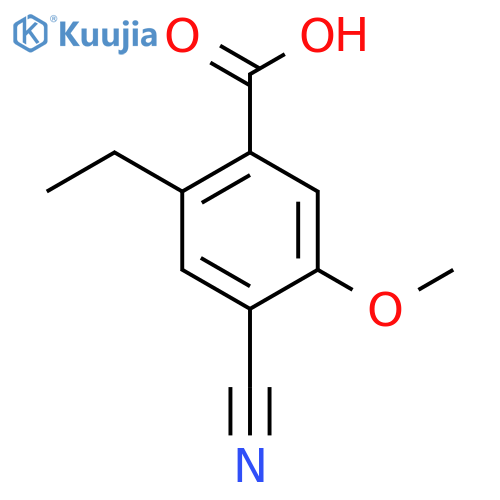 4-Cyano-2-ethyl-5-methoxybenzoic acid structure