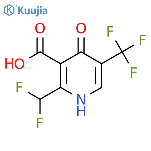 2-(Difluoromethyl)-4-hydroxy-5-(trifluoromethyl)pyridine-3-carboxylic acid structure