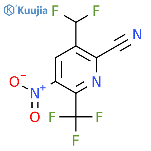 2-Cyano-3-(difluoromethyl)-5-nitro-6-(trifluoromethyl)pyridine structure
