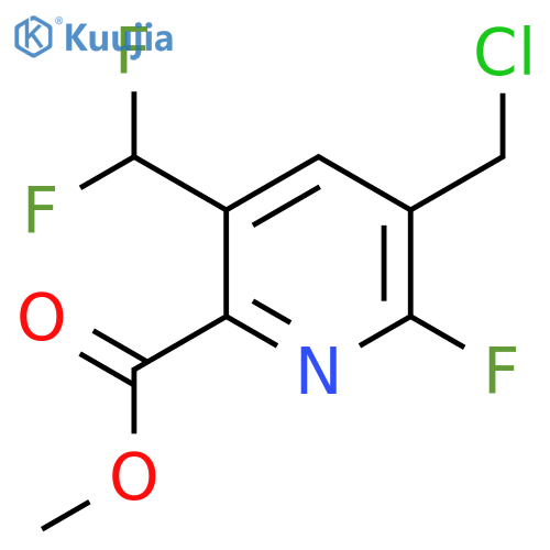 Methyl 3-(chloromethyl)-5-(difluoromethyl)-2-fluoropyridine-6-carboxylate structure
