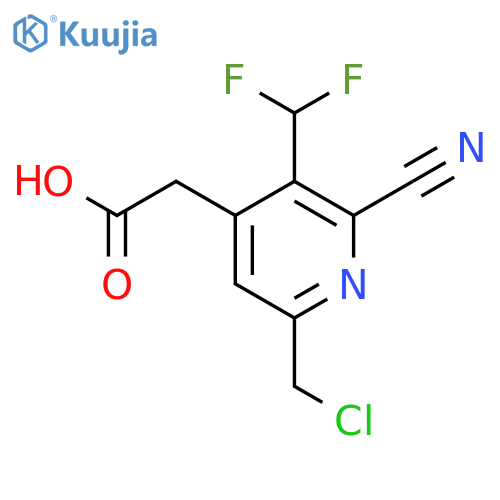 6-(Chloromethyl)-2-cyano-3-(difluoromethyl)pyridine-4-acetic acid structure
