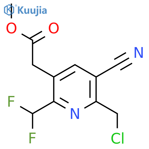 Methyl 2-(chloromethyl)-3-cyano-6-(difluoromethyl)pyridine-5-acetate structure