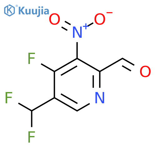 5-(Difluoromethyl)-4-fluoro-3-nitropyridine-2-carboxaldehyde structure