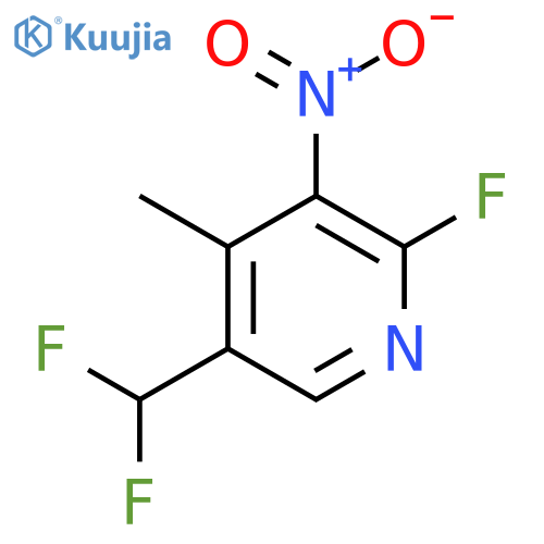 5-(Difluoromethyl)-2-fluoro-4-methyl-3-nitropyridine structure