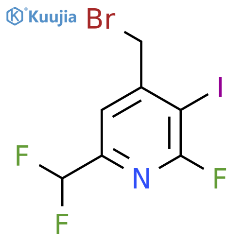 4-(Bromomethyl)-6-(difluoromethyl)-2-fluoro-3-iodopyridine structure