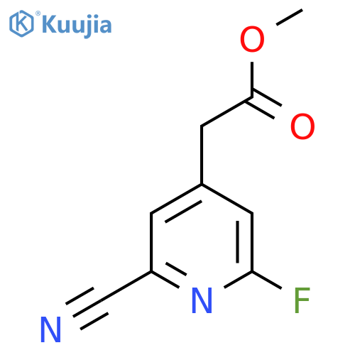 Methyl 2-cyano-6-fluoropyridine-4-acetate structure