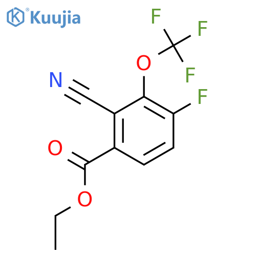 Ethyl 2-cyano-4-fluoro-3-(trifluoromethoxy)benzoate structure