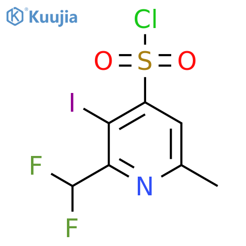 2-(Difluoromethyl)-3-iodo-6-methylpyridine-4-sulfonyl chloride structure