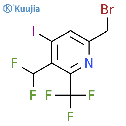 6-(Bromomethyl)-3-(difluoromethyl)-4-iodo-2-(trifluoromethyl)pyridine structure