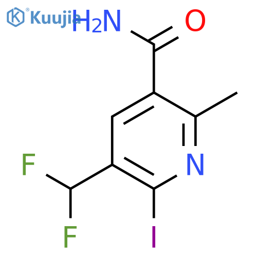 3-(Difluoromethyl)-2-iodo-6-methylpyridine-5-carboxamide structure