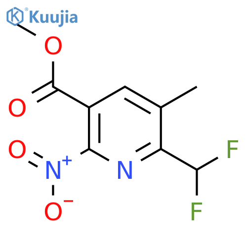 Methyl 2-(difluoromethyl)-3-methyl-6-nitropyridine-5-carboxylate structure