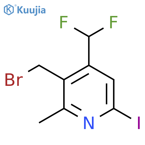 3-(Bromomethyl)-4-(difluoromethyl)-6-iodo-2-methylpyridine structure