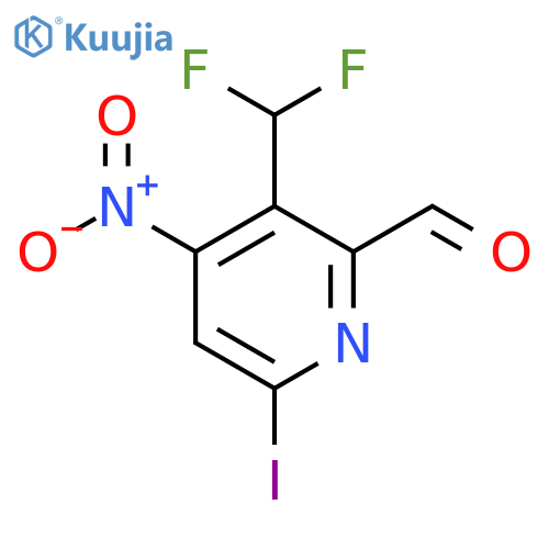 3-(Difluoromethyl)-6-iodo-4-nitropyridine-2-carboxaldehyde structure
