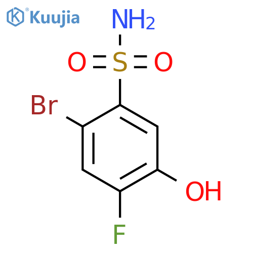 2-Bromo-4-fluoro-5-hydroxybenzenesulfonamide structure