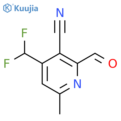 3-Cyano-4-(difluoromethyl)-6-methylpyridine-2-carboxaldehyde structure
