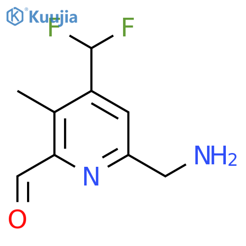 6-(Aminomethyl)-4-(difluoromethyl)-3-methylpyridine-2-carboxaldehyde structure