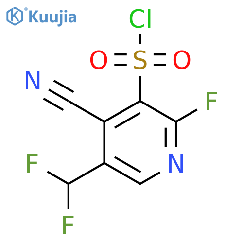 4-Cyano-5-(difluoromethyl)-2-fluoropyridine-3-sulfonyl chloride structure