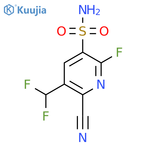 2-Cyano-3-(difluoromethyl)-6-fluoropyridine-5-sulfonamide structure