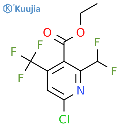 Ethyl 6-chloro-2-(difluoromethyl)-4-(trifluoromethyl)pyridine-3-carboxylate structure