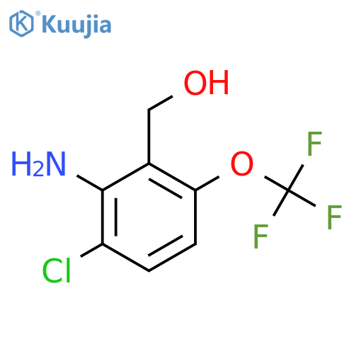 2-Amino-3-chloro-6-(trifluoromethoxy)benzyl alcohol structure