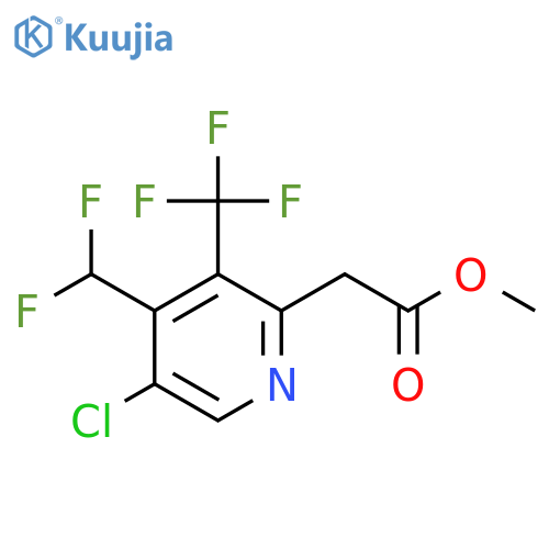 Methyl 5-chloro-4-(difluoromethyl)-3-(trifluoromethyl)pyridine-2-acetate structure