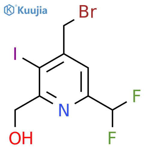 4-(Bromomethyl)-6-(difluoromethyl)-3-iodopyridine-2-methanol structure