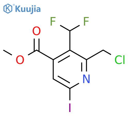 Methyl 2-(chloromethyl)-3-(difluoromethyl)-6-iodopyridine-4-carboxylate structure