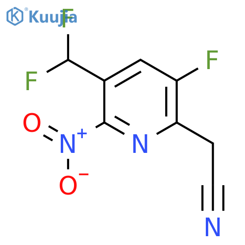 3-(Difluoromethyl)-5-fluoro-2-nitropyridine-6-acetonitrile structure