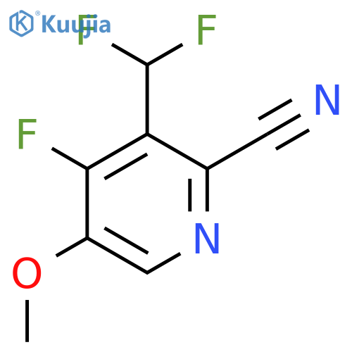 2-Cyano-3-(difluoromethyl)-4-fluoro-5-methoxypyridine structure