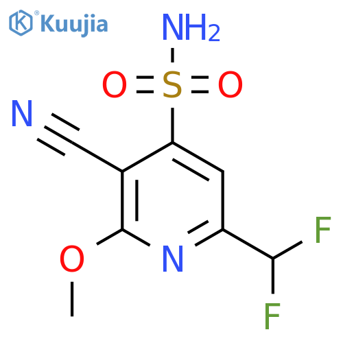 3-Cyano-6-(difluoromethyl)-2-methoxypyridine-4-sulfonamide structure
