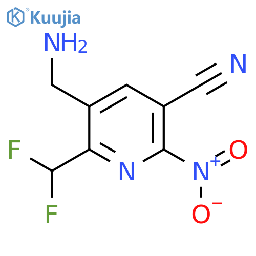 3-(Aminomethyl)-5-cyano-2-(difluoromethyl)-6-nitropyridine structure